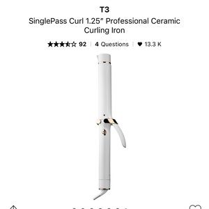 New T3 SinglePass 1.25 Curling Iron